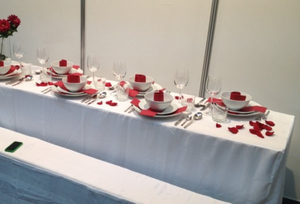 Table Cloth Set Premium - 50cm - Bordeaux Colour - Image 2