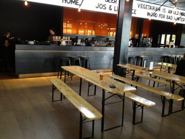 10-Seater Beer Table Set -50 cm Table Width & Floor Protection Set Premium - Image 2